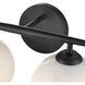 Kimorra 2 Light 15.25 inch Matte Black Vanity Light Wall Light